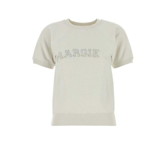 MAISON MARGIELA Women's Short Sleeve Sweatshirt with Embellished Logo Women